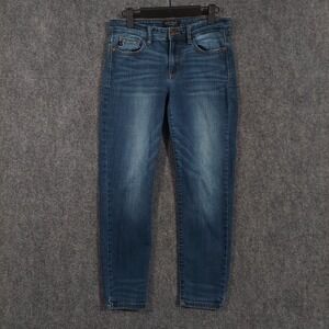 Judy Blue Jeans Womens 7/28 Blue Relaxed Fit Stretch Denim Zip Fly Pants 30x26